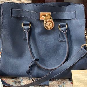 Michael Kors Navy Blue Tote Bag